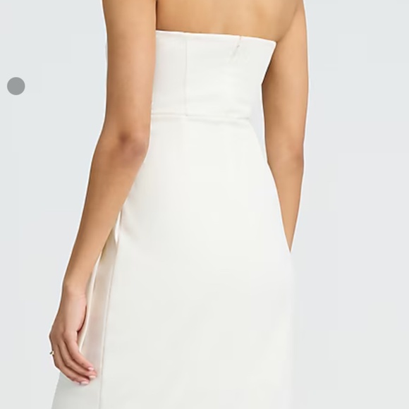 Strapless Cutout Tie Wrap Midi Sheath Dress - Picture 2 of 3